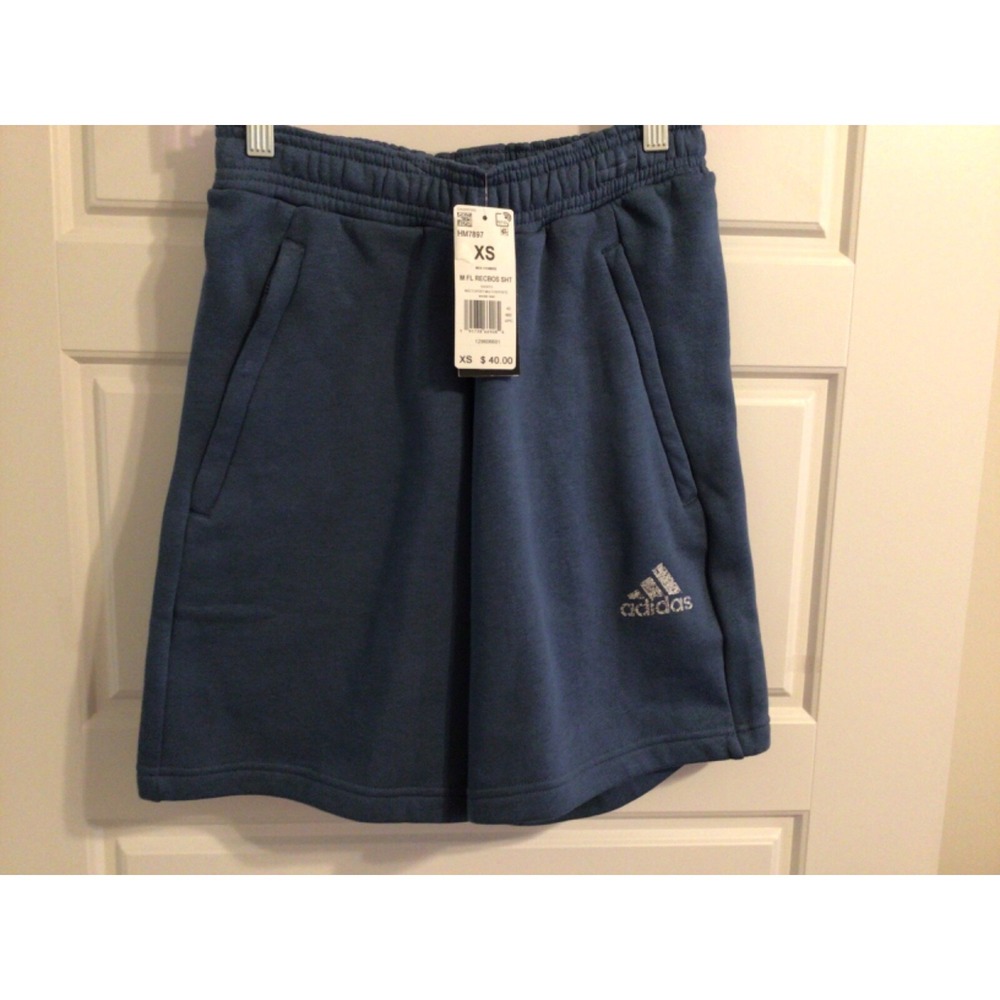 Adidas Fleece Men's Recbos Sweat Shorts Blue HM7897 Size XS